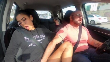 Drivingleads to amazing car quickie with hot Krista Reyes