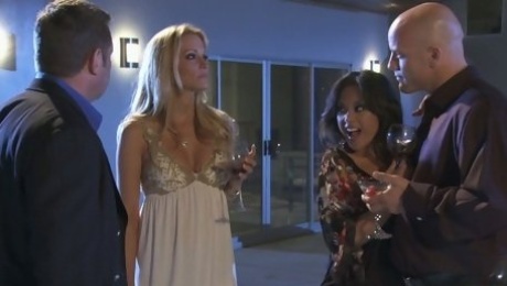 Hot and astonishing Jessica Drake & Kaylani Lei swaps their boyfriends