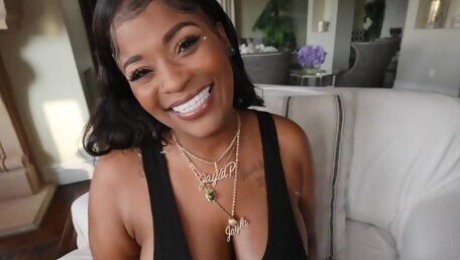 Video  Sweetheart ebony Jayla Page fucks with a hard black cock